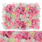 Artificial Silk Rose Flower Row Romantic Wall Décor
