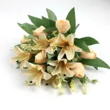 Artificial Tulip Lily Flowers Real Touch Home Office Party Decoration