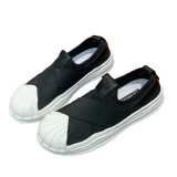 New Versatile Thick Soled Shell Head Dissolved Canvas Shoes