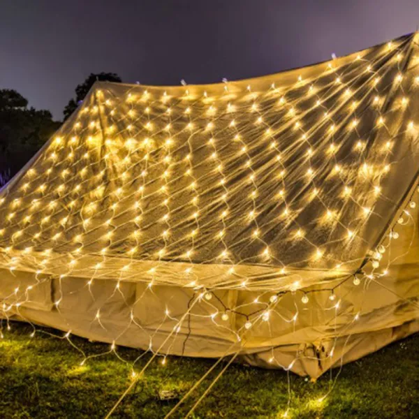 LED Fishing Net Lamp for Christmas Trees Bushes Wedding Party Garden