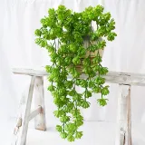 Home Garden Artificial Hanging Branch Pearl Lotus Succulents Plants