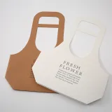 Hand Bag Waterproof Flower Gift Box Small Handle Paper Bag for Flower Kraft Paper