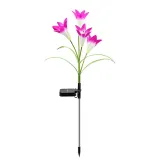Lily Flower Color Changing Landscape LED Solar Flower Garden Lights