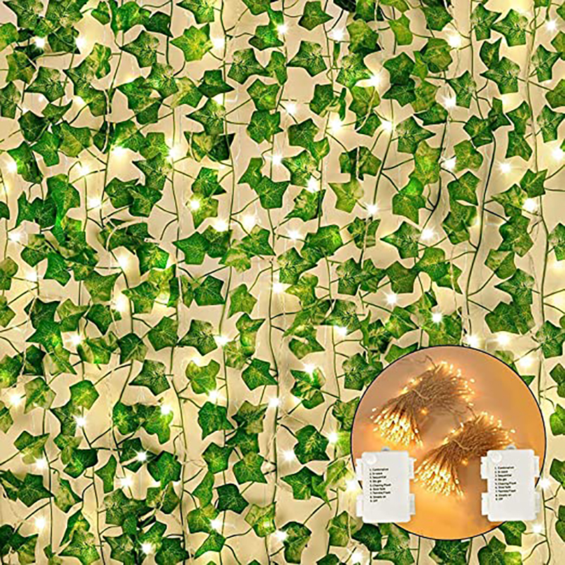 Home Garden Artificial Handmade Gypsophila and Eucalyptus Hanging Vine Wall Decoration