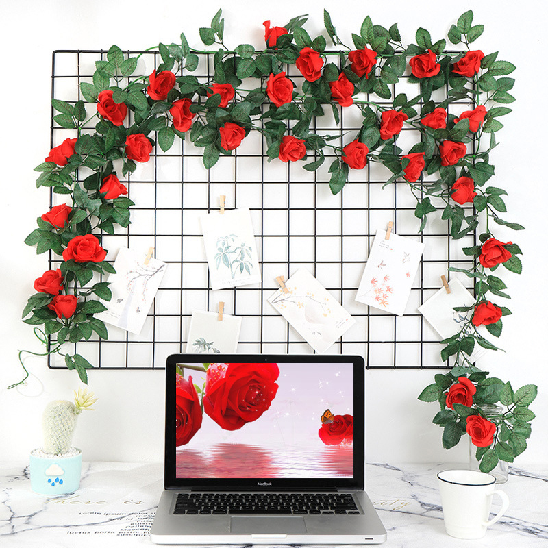 69ft Home Garden Artificial Rose Flower Hanging Vine Plant Decoration