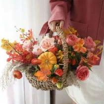 Rattan Woven Straw Woven Willow Woven Portable Bamboo Basket