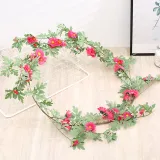 Home Garden Artificial Daisy Flower Vine Wedding Wall Decoration
