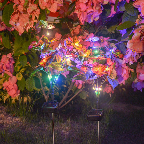 LED Solar Butterfly Flower Lamp Lawn Lamp Garden Decorative Lamp