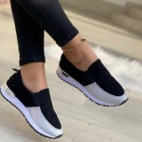 Flats Cut Out Suede Leather Low Top Boat Platform Sneaker