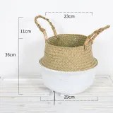 Natural Rattan Handmade Storage Baskets Decor Seagrass Woven Basket