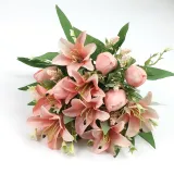 Artificial Tulip Lily Flowers Real Touch Home Office Party Decoration