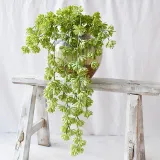 Home Garden Artificial Hanging Branch Pearl Lotus Succulents Plants