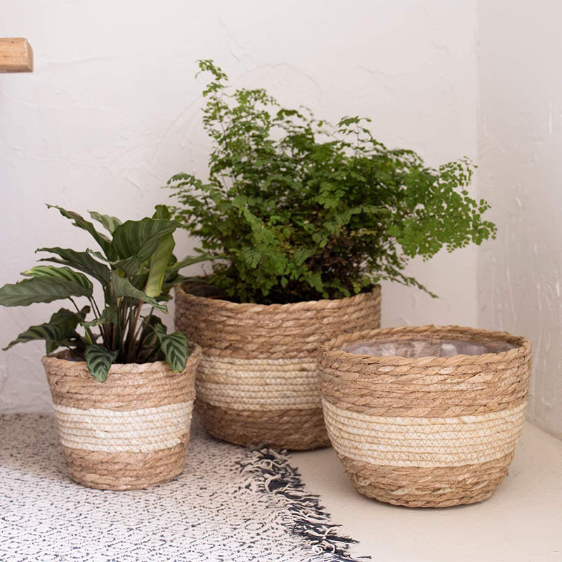 Sustainable Jute Planter Basket For Home School Party Decoration Basket