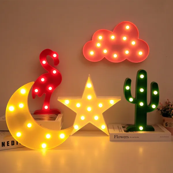 LED Five-pointed Star Small Night Light Cartoon Lighting Decoration Gifts