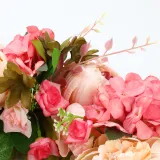 Peony Wreath Front Door Decor Flower Wall Hanging Wedding Ornament