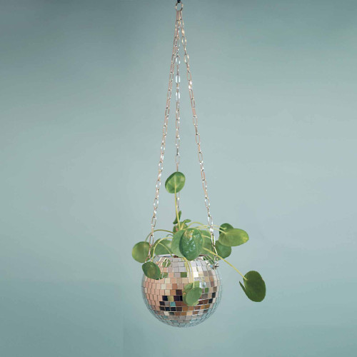 Disco Ball Planter Globe Shape Hanging Flower Pot
