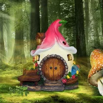 Fairy Solar House Lawn Lamp Balcony Decoration Courtyard Garden Decoration