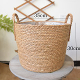 Natural Sea Grass Basket Woven Plant Pot Rattan Straw Basket
