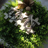 Eucalyptus Bicycle Bowknot Rustic Farmhouse Decorative Artificial Wreath