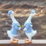 Resin Ducks Figurine Garden Ornament Decoration For Living Room Handicraft Desktop Ornaments