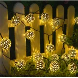 LED Globe String Lights Moroccan Ball Lights For Holiday Christmas Wedding Party Decorations