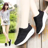 Women Platform Mesh Height Increasing Low Top Casual Sneakers