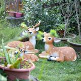 Outdoor Resin Sika Deer Family Landscape Garden Ornaments