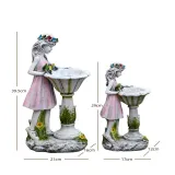 Solar Garden Resin Ornaments Flower Fairy Crafts Garden Lawn Decorative Lamp