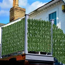 Artificial Green Pineapple Leaves Hedge Fence Net Vine Privacy Fence Wall Screen