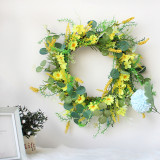 Daisy Spring Rustic Farmhouse Decorative Artificial Wreath Wedding Ornament