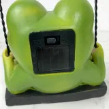 Solar Decorative Lamp Garden Animal Swing Frog Pendant Resin Ornament