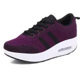 Women Platform Mesh Height Increasing Low Top Casual Sneakers