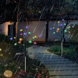 Solar Lotus Flower Branch Tree Lamp Christmas Lawn Stake Light Outdoor Decoration Light