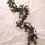 Home Garden Artificial 11 Rose Flower Vine Room Wedding Decoration
