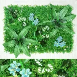 Artificial Jasmine Flowers Panels Hedge Plant Wall Anti Ultraviolet Sunscreen Lawn