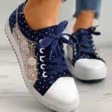 Mesh Pure Color Hollow Out Casual Flat Lace Up Canvas Shoes