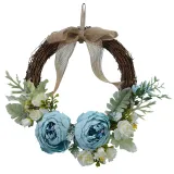 Artificial Peony Wreath Front Door Décor Home Wall Hanging Flower Ornament