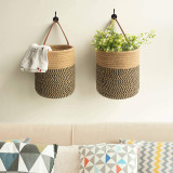 Balcony Hanging Natural Flower Basket Storage White Hanging Pots Hanging Baskets