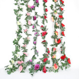 Home Garden Artificial Rose Vine Flower Room Decoration