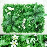Artificial Jasmine Flowers Panels Hedge Plant Wall Anti Ultraviolet Sunscreen Lawn