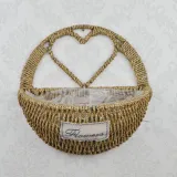 Straw Flower Basket Wall Hanging Garden Flower Pot Decoration Dried Flower Woven Basket