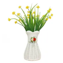 White Plastic Flower Vase