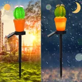 Courtyard Light Lawn Garden Pathway Cactus Pineapple Lantern Park Solar Powered Lamp