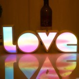 LED Love Letter Shape Lamp Sign Wedding Party Decoration Light