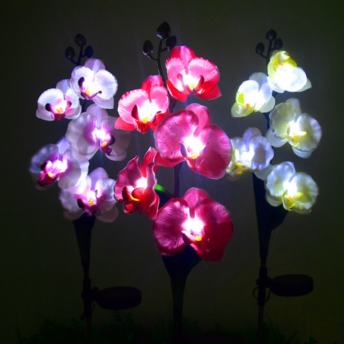 Butterfly Orchid LED Lamp Solar Outdoor Courtyard Lamp Landscape Decoration Lamp
