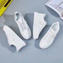 Women Mesh Breathable Solid Color Canvas Sneakers