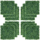 Artificial Milan Grass Panels Topiary Hedge Plant Wall Anti Ultraviolet Sunscreen Lawn