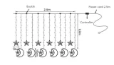 Moon holding star curtain lamp LED Holiday Wedding Christmas Decorative Lamp