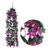 Home Garden Artificial Handmade Lily Flower Hanging Vine Wall Decoration