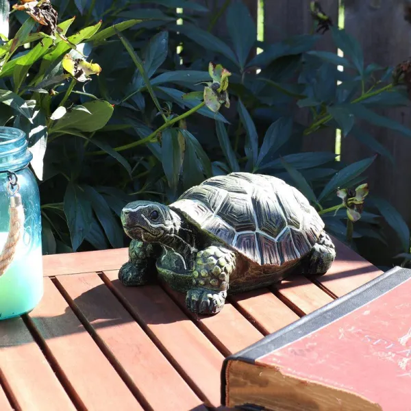 Handmade Resin Sea Turtle Figurine Tortoise Statue Animal Sculpture